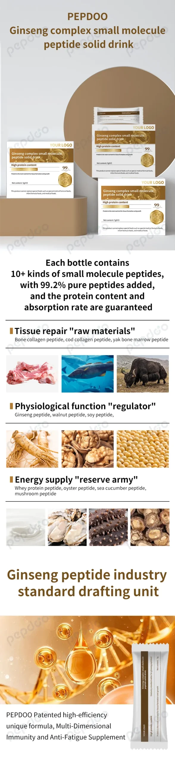 Ginseng Peptide Complex Solid Drink – Complete Functional Overview Including Benefits, Peptide Matrix, and Target Users 