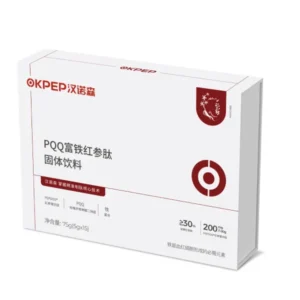 PQQ red ginseng peptide solid drink retail box – 15 × 5 g sachets, 30 % fermented ginseng, 200 mg peptide