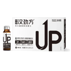 Bioactive Herbal Drink for Men’s Sexual Health full packaging and 50ml bottle