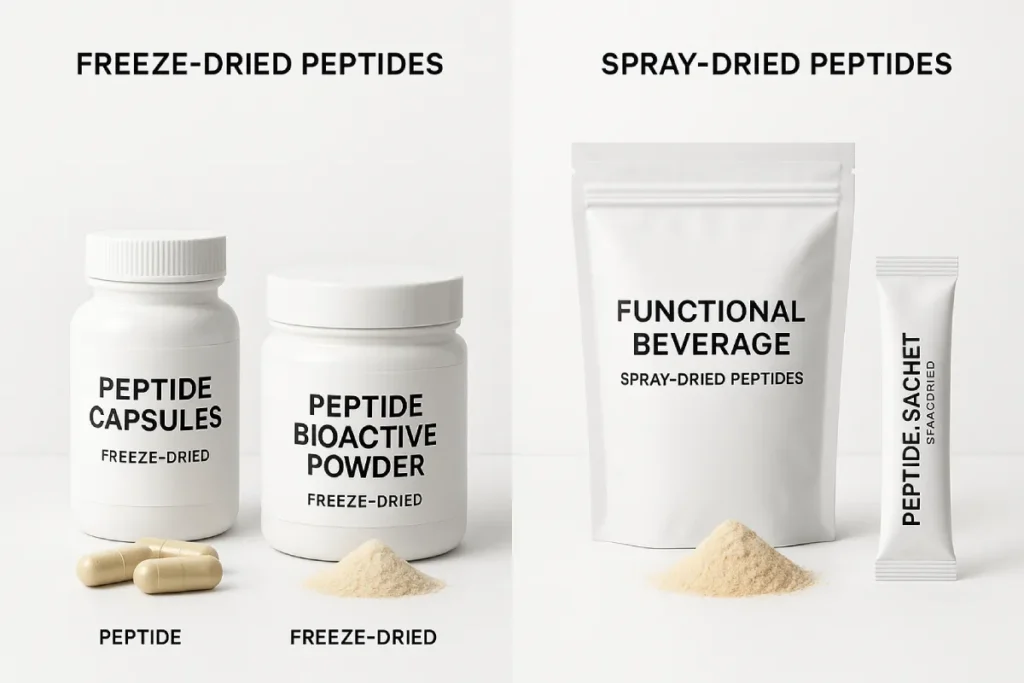 Application scenarios of freeze-dried vs spray-dried peptides in supplements and functional foods