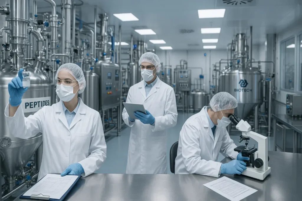PEPDOO® peptide production and quality control in GMP-certified lab environment”