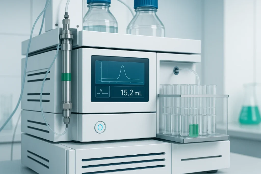 High-performance liquid chromatography (HPLC) system separating bioactive peptides for functional food and nutraceutical applications