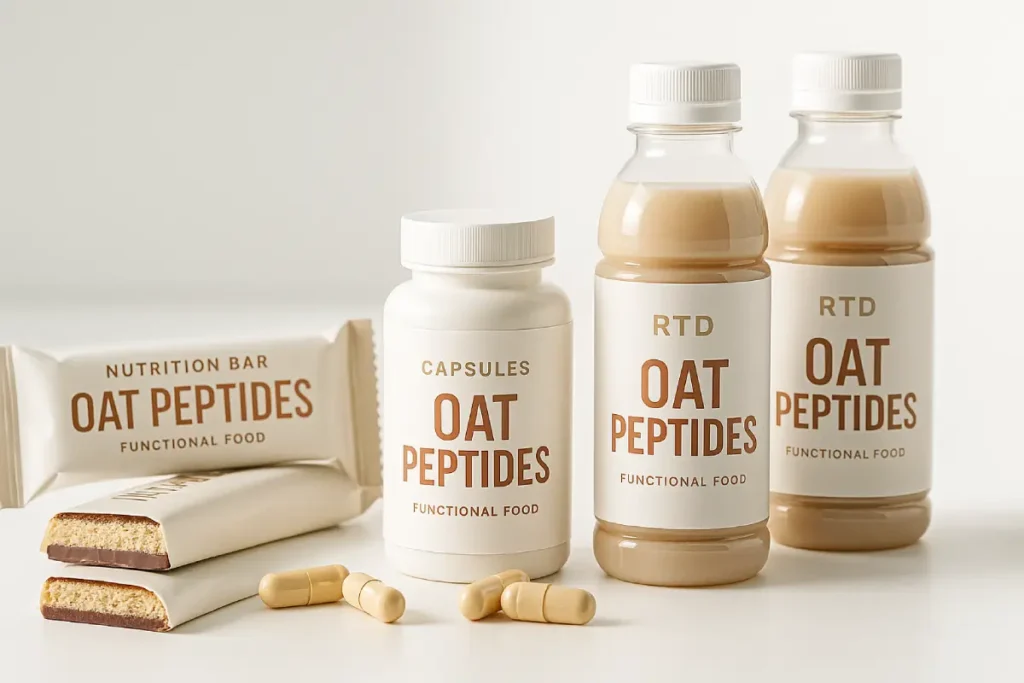 B2B application of oat peptides in functional foods, dietary supplements, and medical nutrition products for gut health and multifunctional benefits.