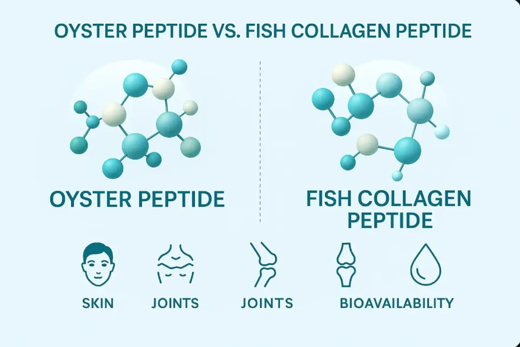 Comparison of oyster peptide and fish collagen peptides for bioavailability