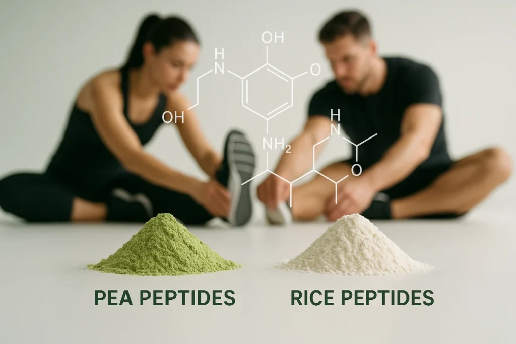 Pea and Rice Peptide Blends for Sports Recovery – Functional Nutrition B2B Concept