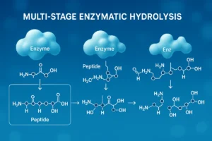 Visualization of multi-stage enzymatic hydrolysis process for producing targeted bioactive peptides by PEPDOO, China peptide manufacturer