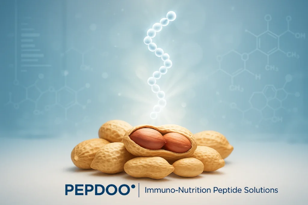 PEPDOO® peanut peptide production facility and functional food formulation process
