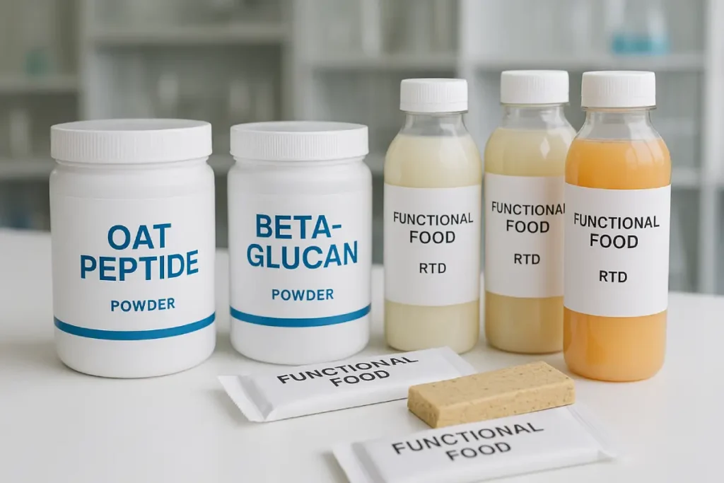 Functional food prototypes with oat peptide and beta-glucan complex for B2B product development